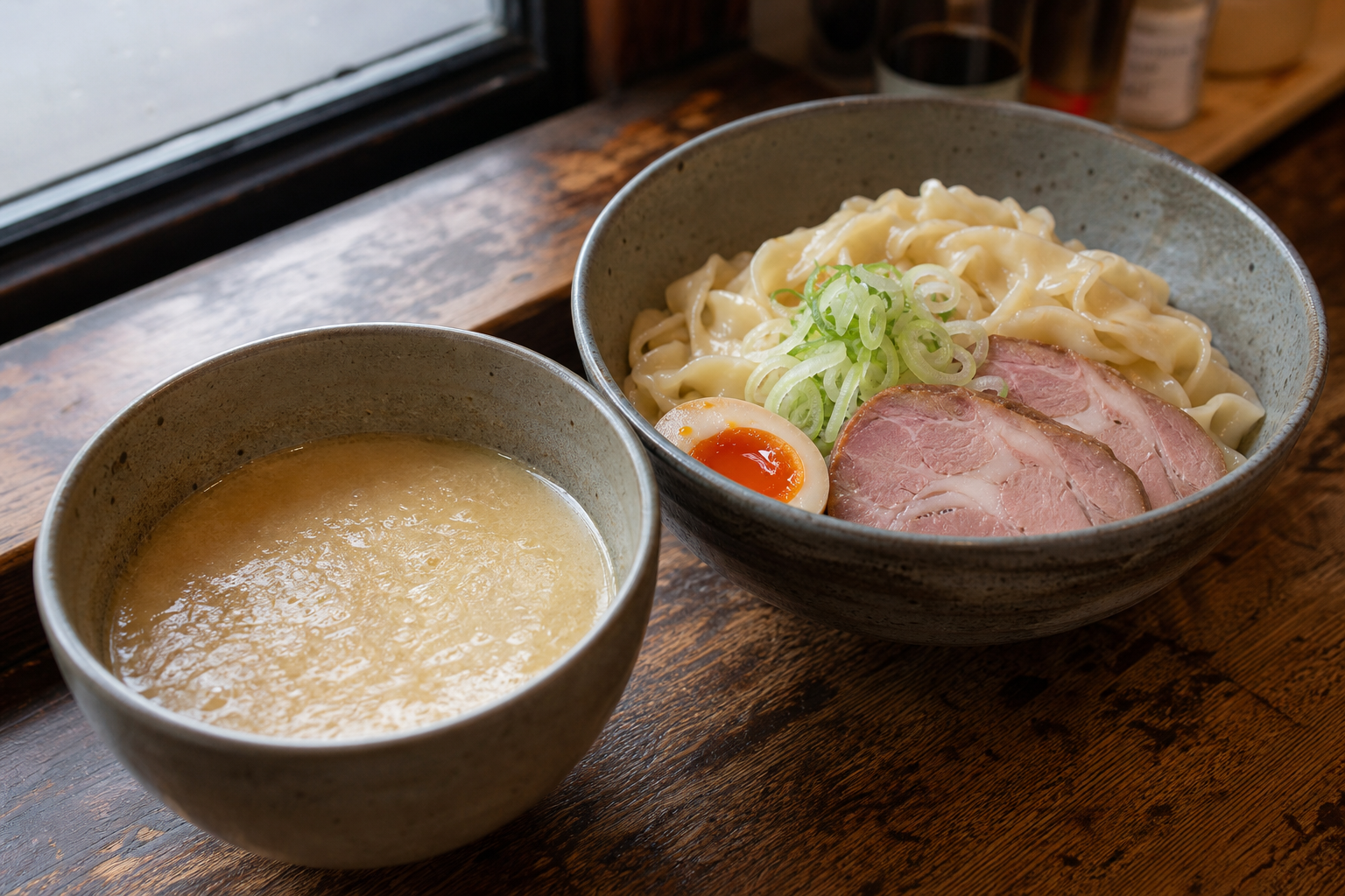 鶏白湯つけ麺のイメージ（生成画像・実物と異なる場合があります）